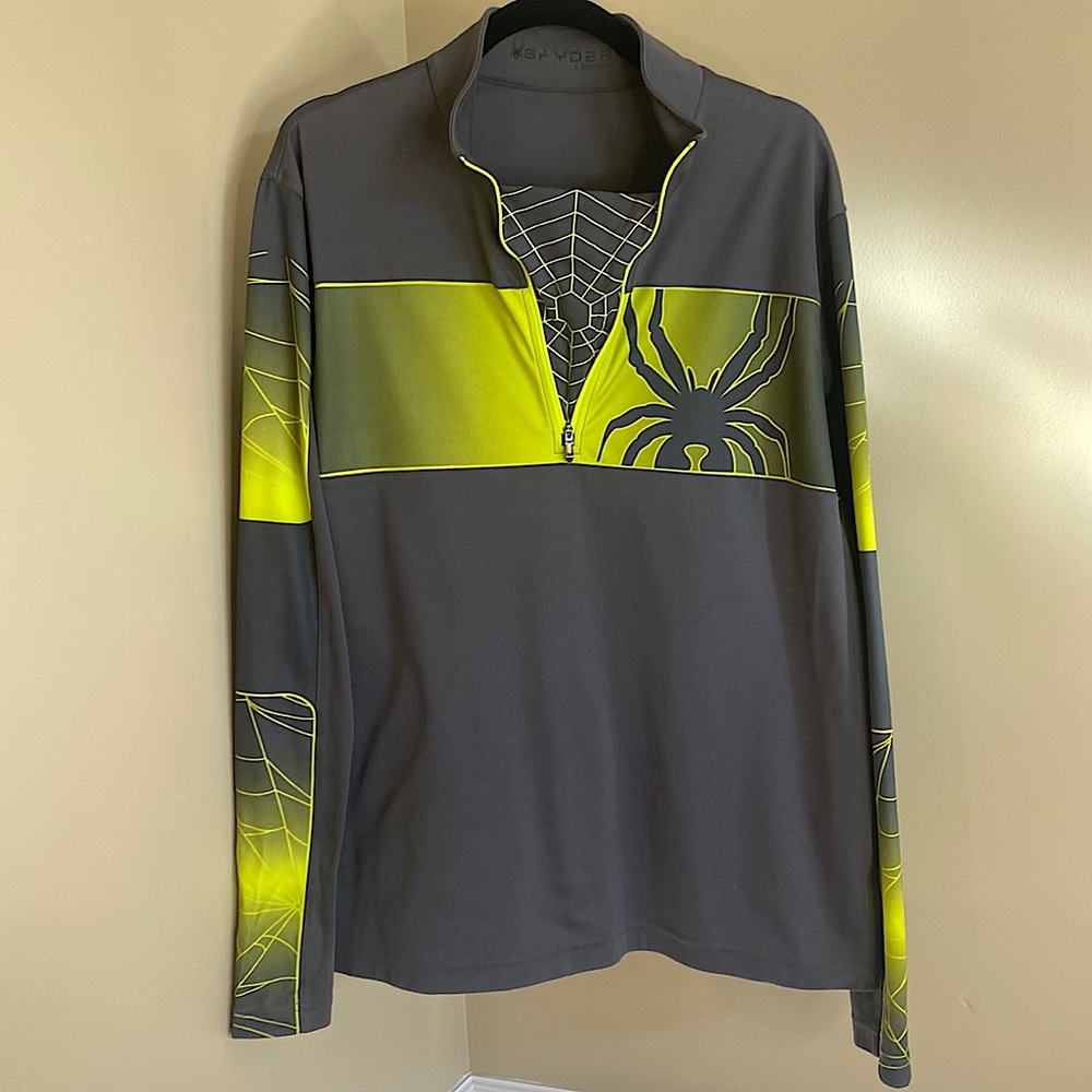 Mens Spyder 1/4 Zip Long Sleeve Performance Shirt